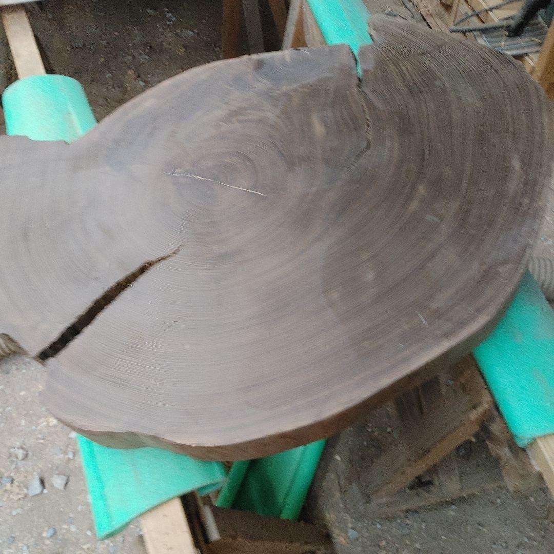 神代欅　ケヤキ　輪切　一枚板　花台　飾り台　銘木　無垢材/自然素材　番号87