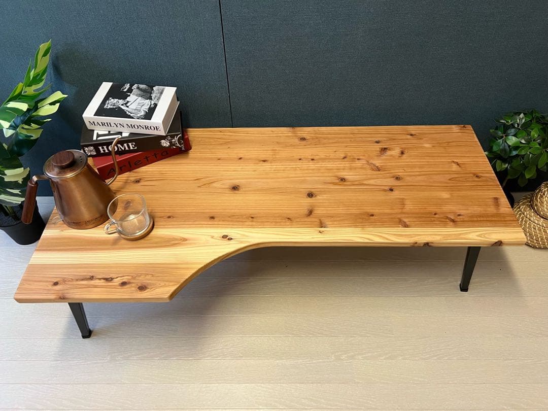 【在庫整理】 ローデスク 120cm 60cm 45cm スギ 折りたたみ脚