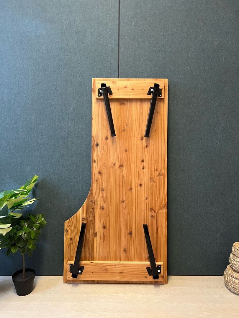 【在庫整理】 ローデスク 120cm 60cm 45cm スギ 折りたたみ脚