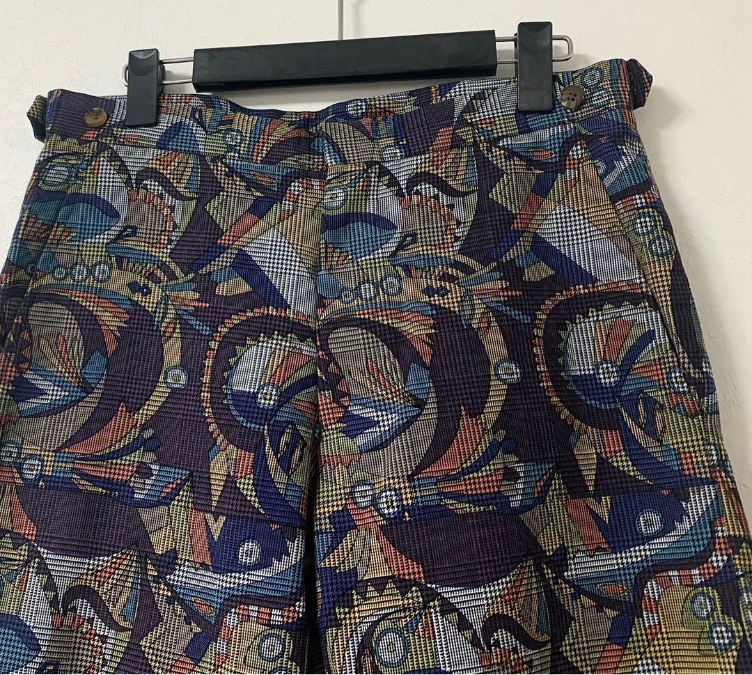 み*う様 コムデギャルソン オムプリュス サイケ期 総柄 デザイン スラックス