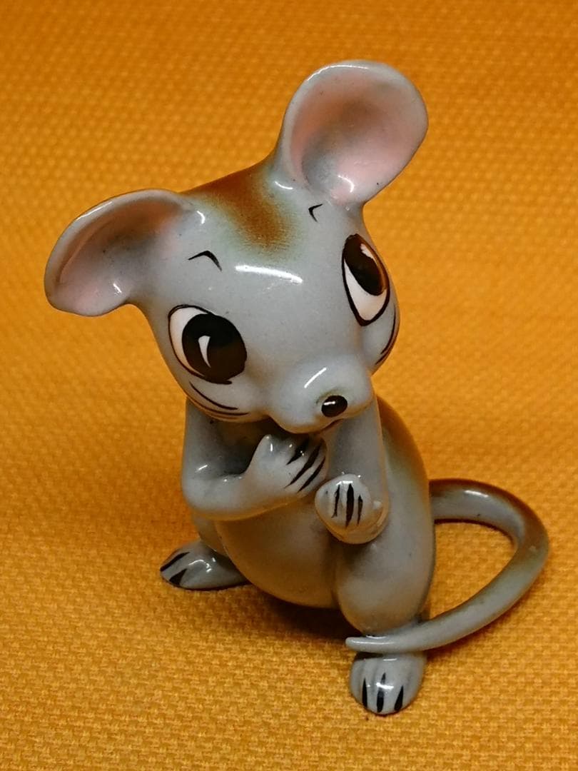 ネズミ　陶器　オブジェ　置物　インテリア　工芸品　美術品　A2713