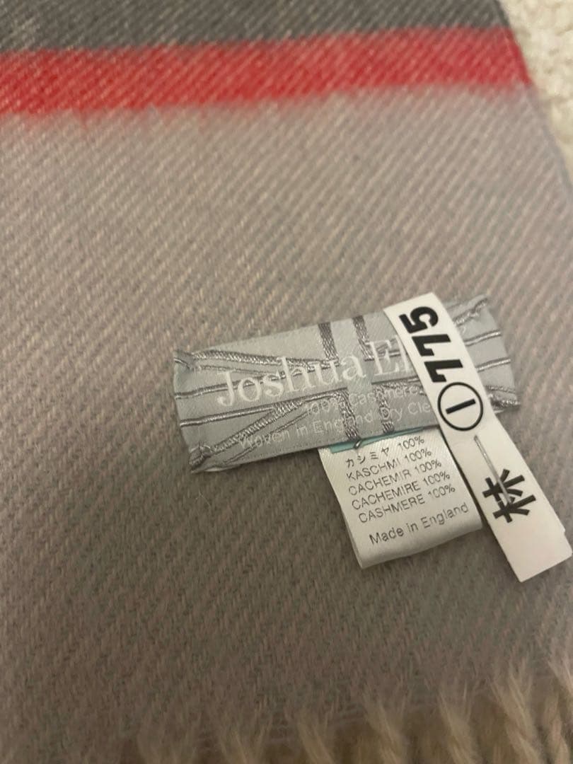 Ri...* 　Joshua Ellis カシミヤ　チェックストール
