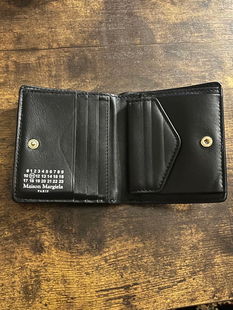 Maison Margiela マルジェラ 二つ折り財布 レザー ブラック