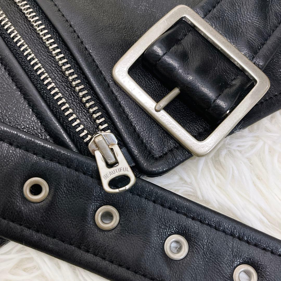 beautiful people ダブル ライダースジャケット レザージャケット