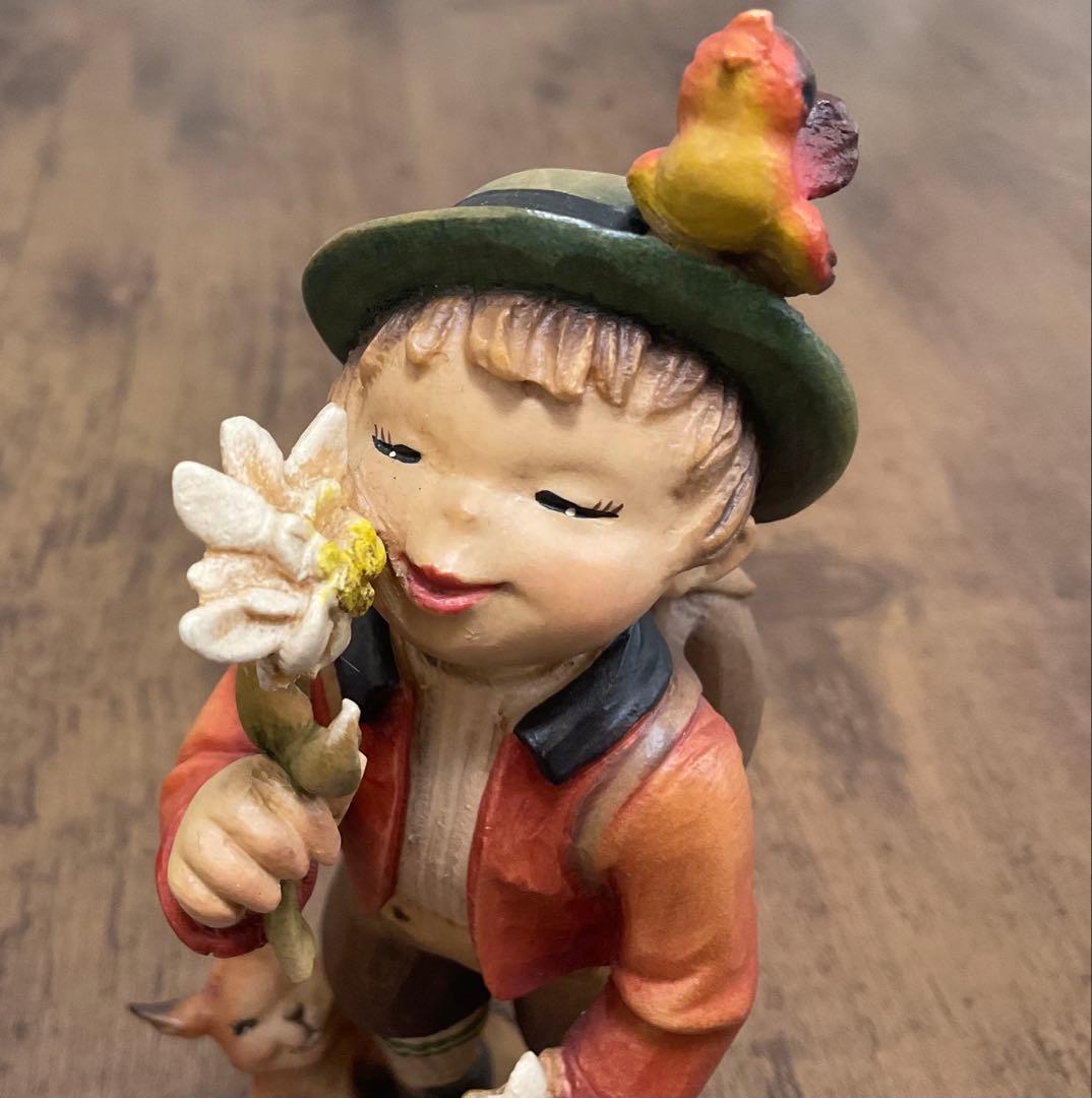 【廃番品】ANRI（アンリ）/少年少女の置物2体セット（アンティーク）