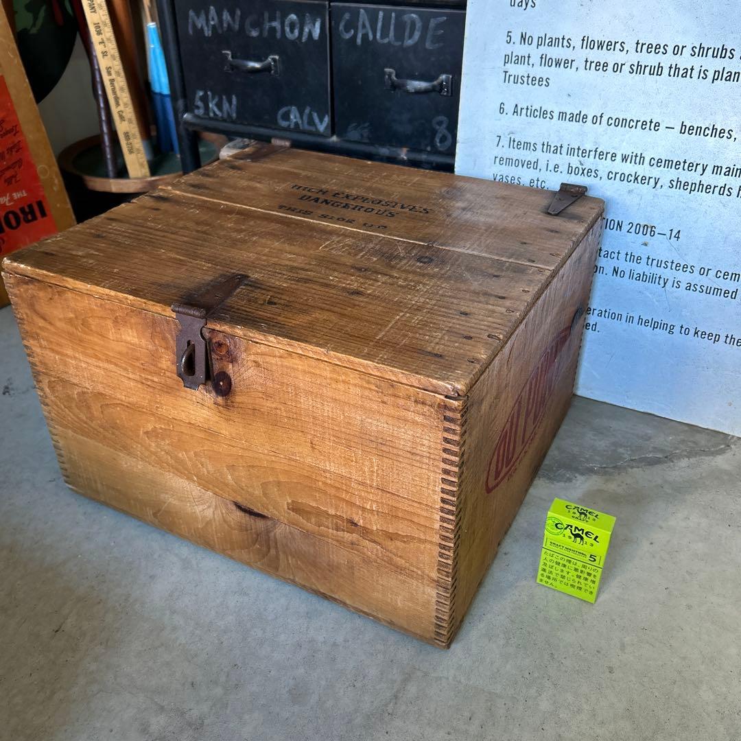 ヴィンテージ DuPont 爆薬用 木箱 EXTRA DYNAMITE 蚤の市