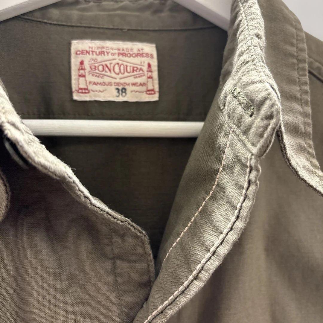 Boncoura ボンクラ USN ワークシャツ ポプリン 38
