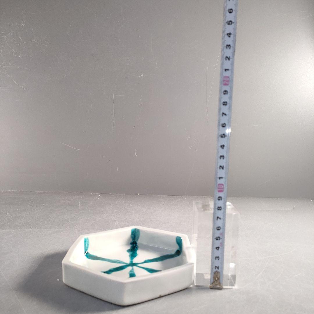 A1387-6/瀧田項一 作/上絵六角皿揃6客/共箱/飾皿/菓子皿/懐石道具/