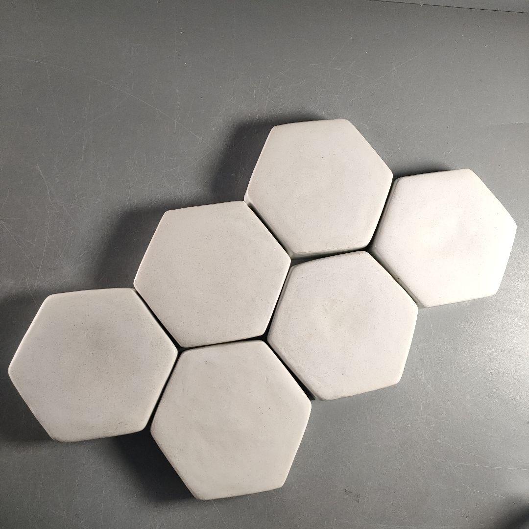 A1387-6/瀧田項一 作/上絵六角皿揃6客/共箱/飾皿/菓子皿/懐石道具/