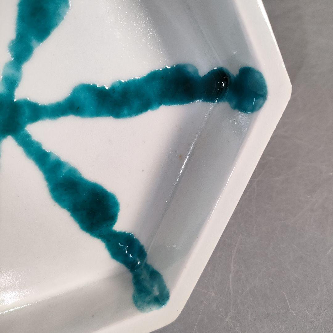 A1387-6/瀧田項一 作/上絵六角皿揃6客/共箱/飾皿/菓子皿/懐石道具/