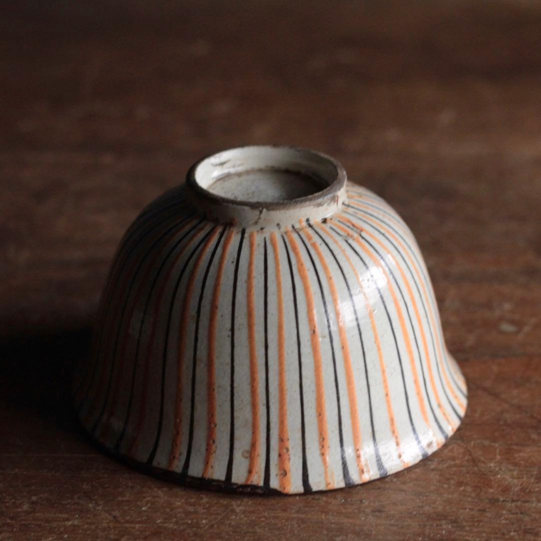 瀬戸 麦藁手 茶碗 江戸後期 茶道具 古美術 古道具 アンティーク