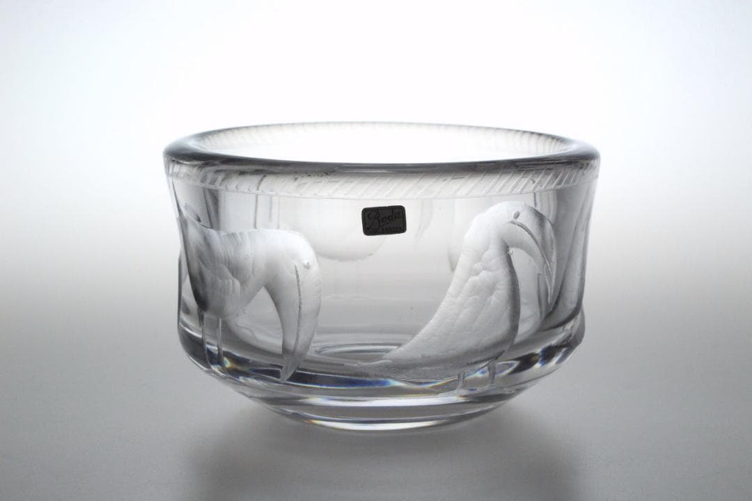 Erik Hoglund エリックホグラン クリスタルガラス ボウル 鳥