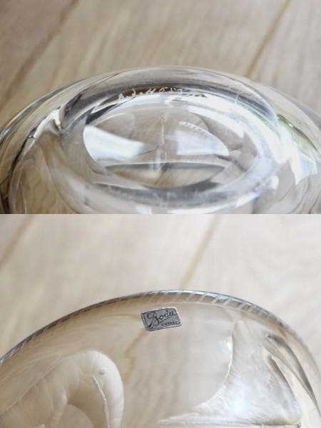 Erik Hoglund エリックホグラン クリスタルガラス ボウル 鳥