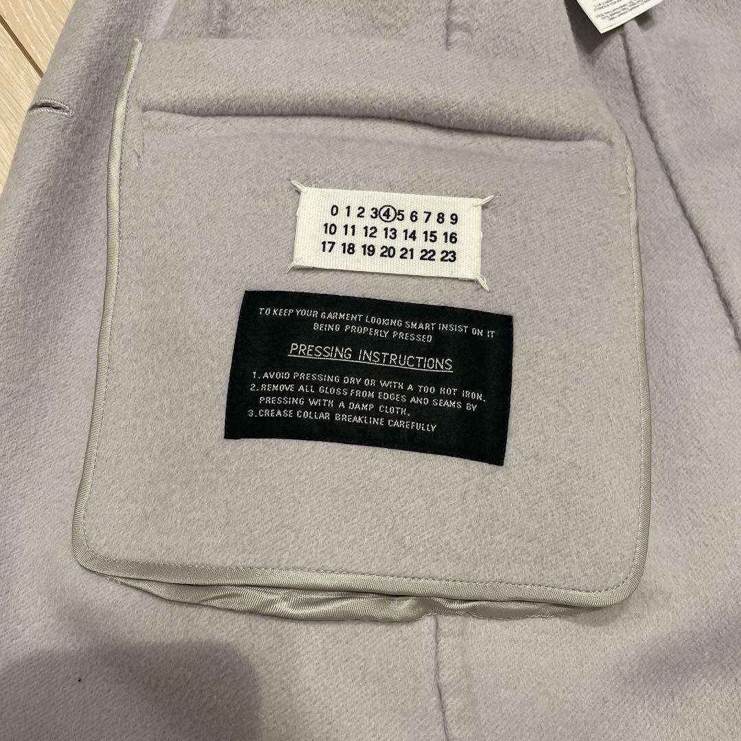 新品同様Maison Margiela アイスグレー アンゴラ混ロングコート