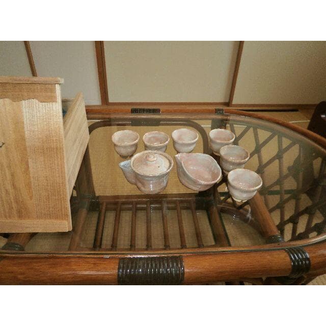 煎茶道具 萩焼 十一世 坂高麗左衛門 煎茶器揃 美品 共箱