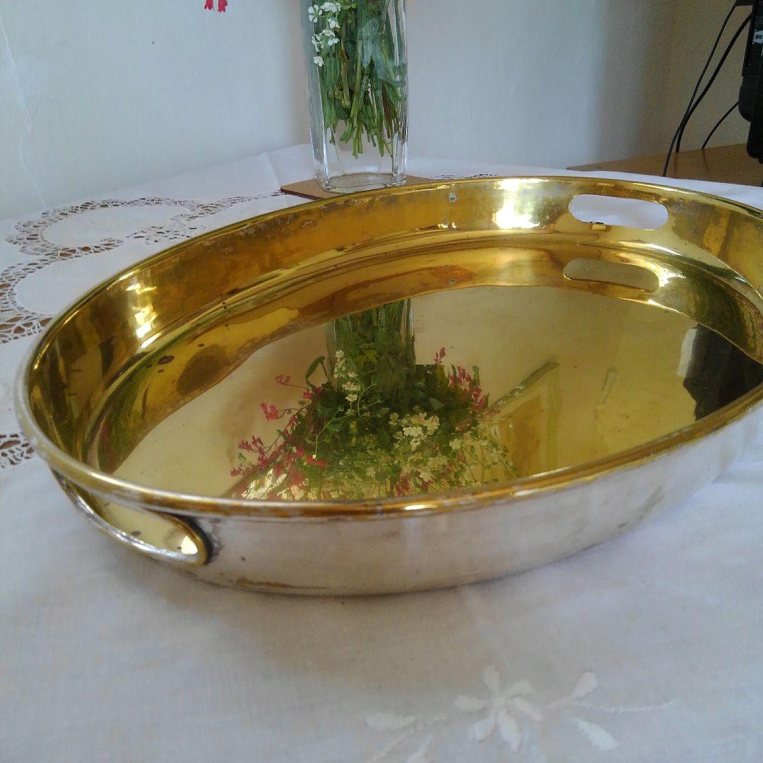 銀食器、オーバル型トレー