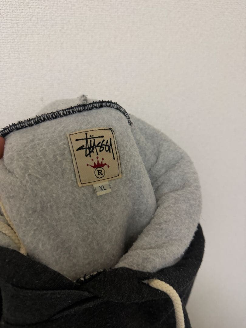 90s STUSSY OLD パーカー　OZ パーカー　フーディー　XL グレー