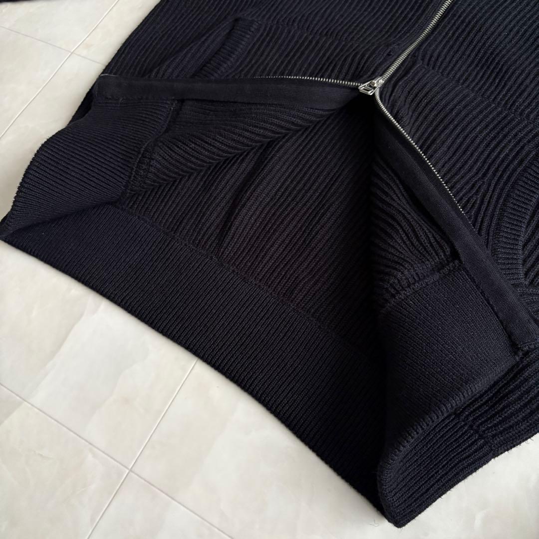 ZARA ORIGINS ジップアップカーディガン黒 M ドライバーズニット