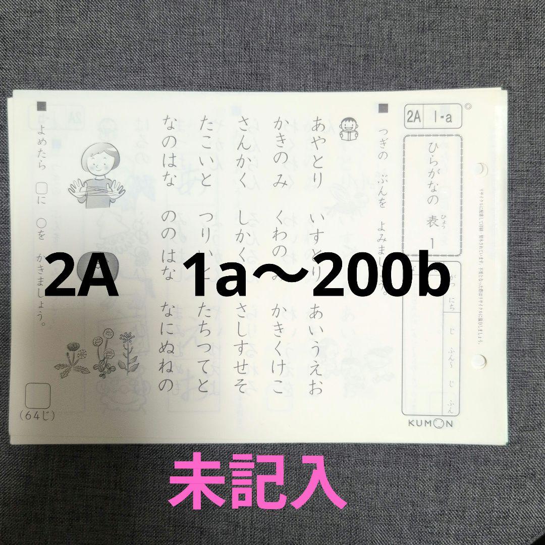 【未記入】KUMON 2A レベル 教材