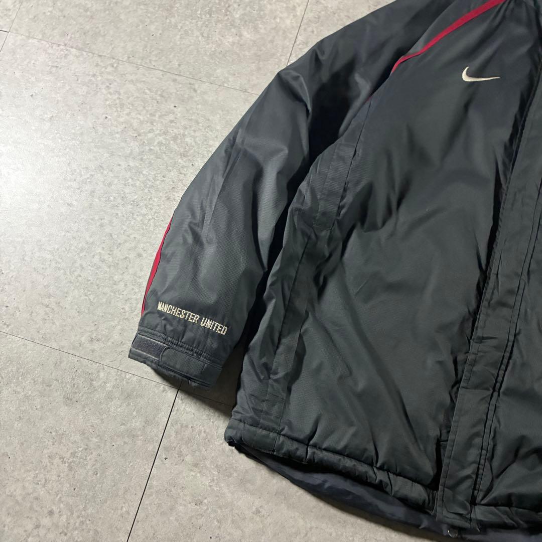 00sNIKE中綿ウォームアップジャケット刺繍ロゴマンチェスターユナイテッド