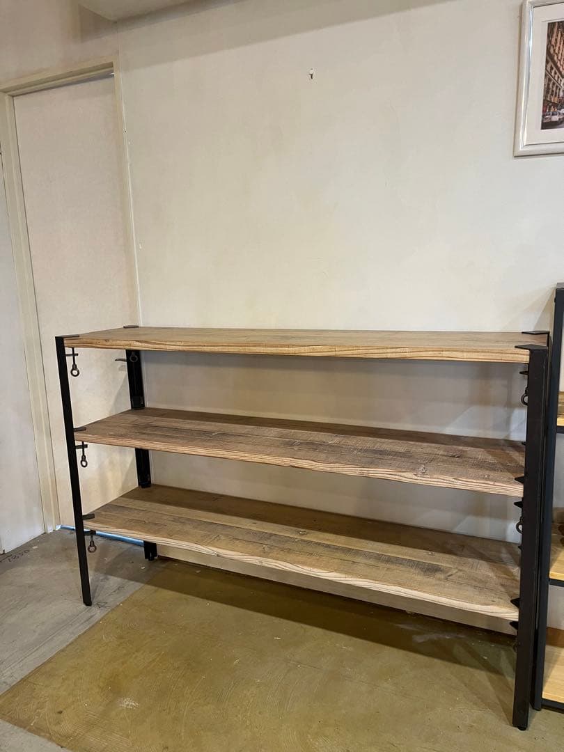 インダストリアルラック　アイアン　古材ライク