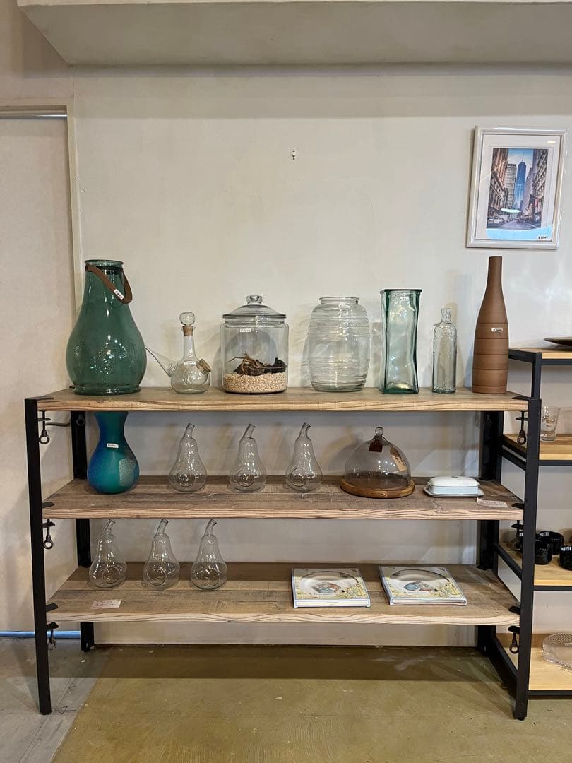 インダストリアルラック　アイアン　古材ライク