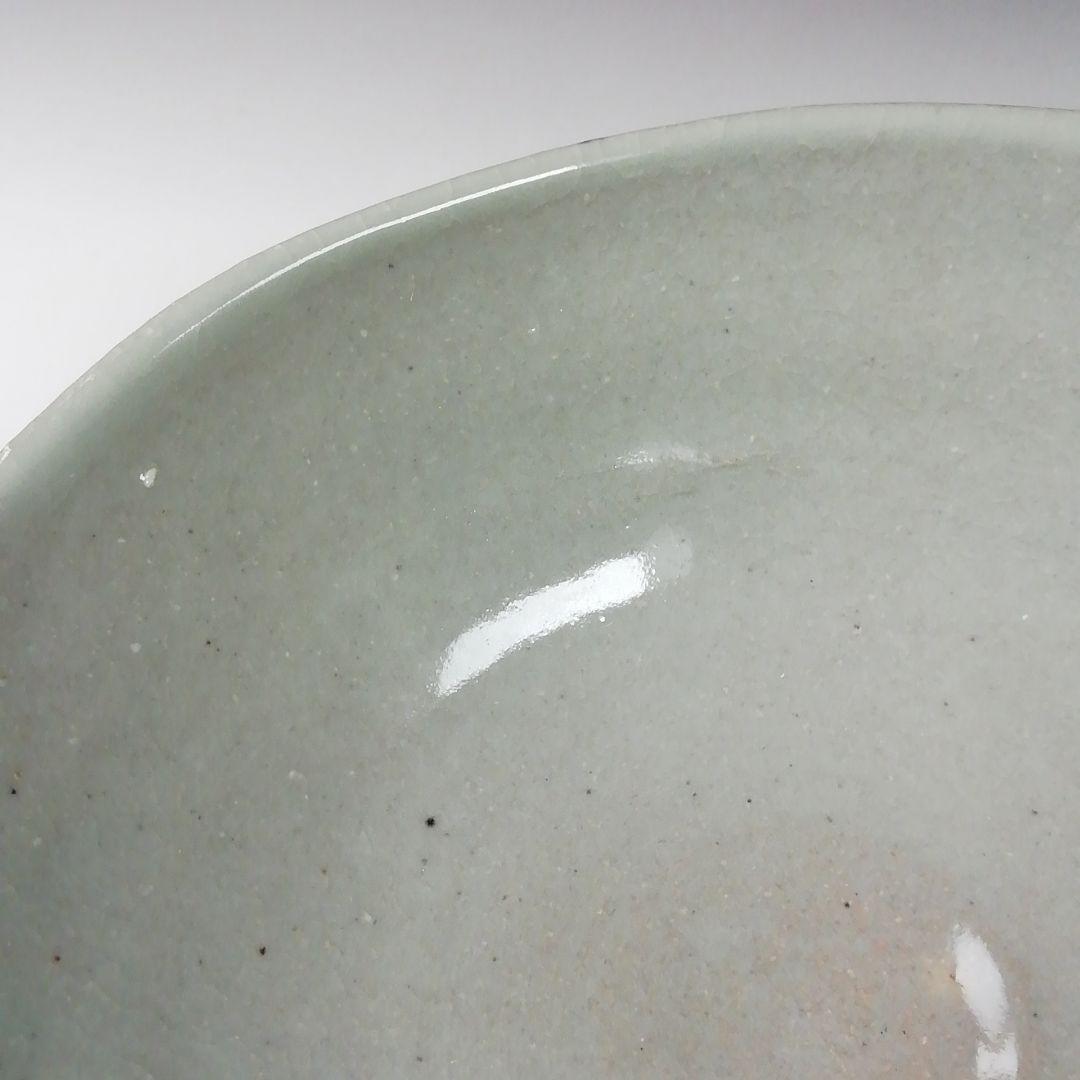 Ｔ６１８　茶碗　『沢瀉絵』『山川巖 造』　共箱　抹茶碗　茶道具