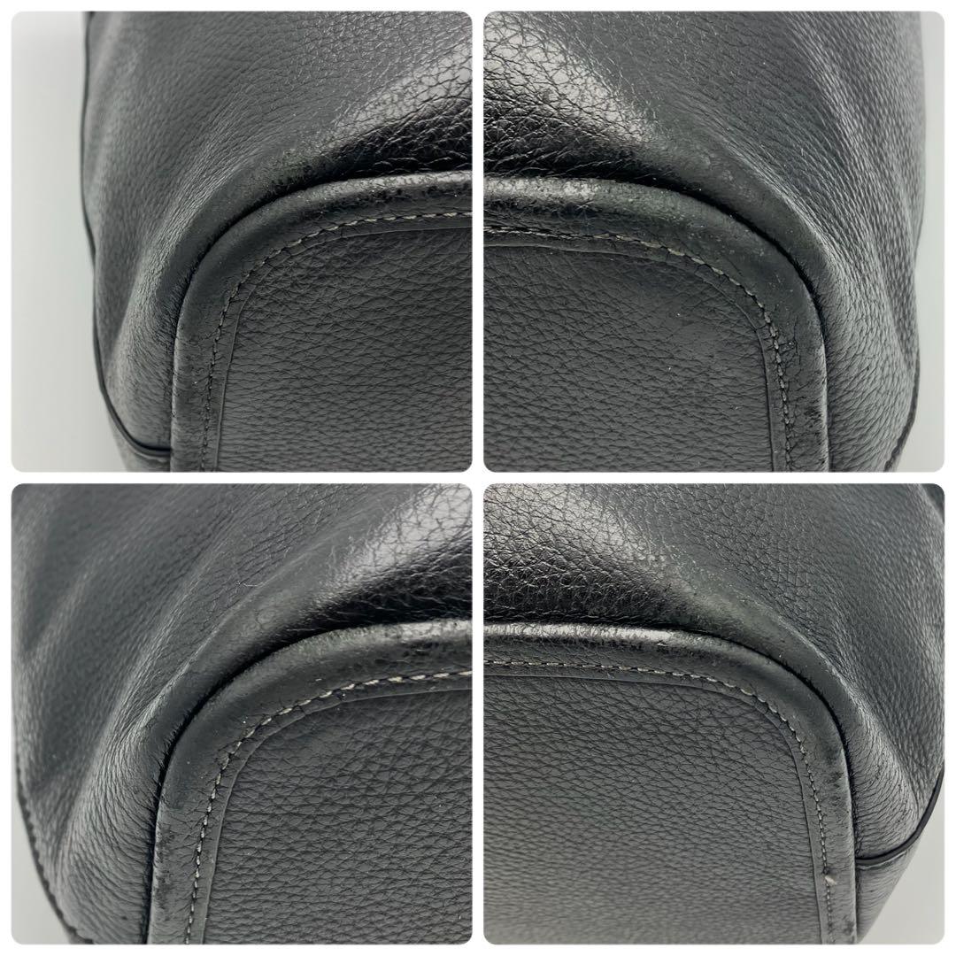 コーチ サリバン トートバッグ ビジネス 大容量 レザー シボ革 A4可 黒
