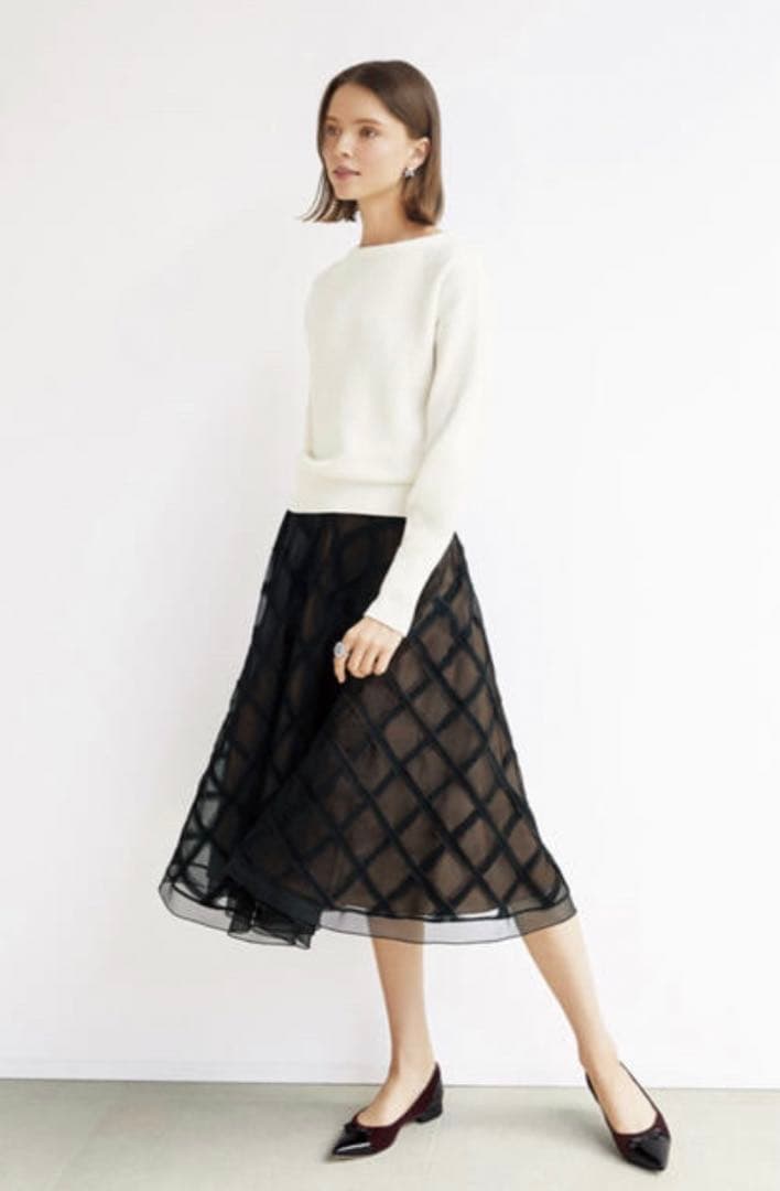 フォクシー　カシミヤ　セーター　38 ホワイト　CAMILLE SWEATER