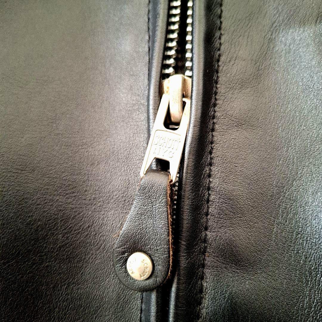 ほぼ未使用　SCHOTT　641　ショット シングル　極厚革です　38　USA製