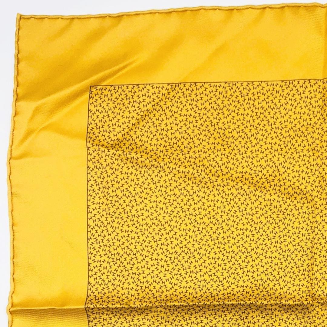 HERMES エルメス カレ45 H柄 オレンジ系 スカーフ ガヴロッシュ