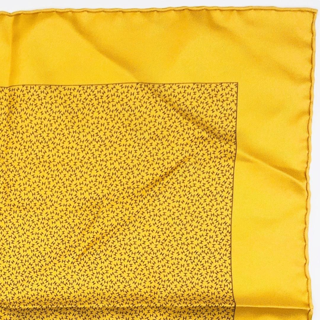 HERMES エルメス カレ45 H柄 オレンジ系 スカーフ ガヴロッシュ