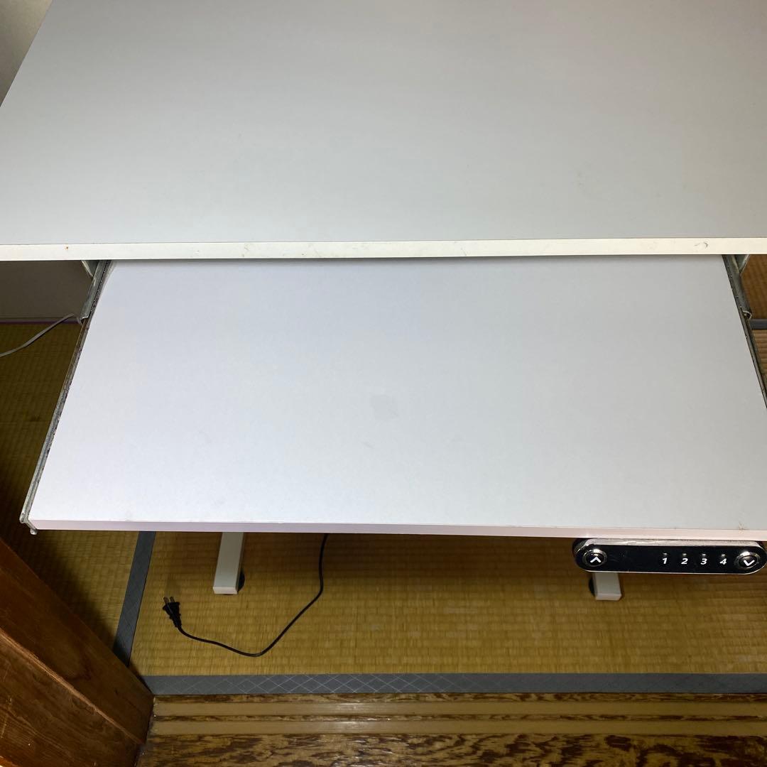 BilBil デスク 電動式 テーブル パソコンラック 電動昇降式机 ホワイト