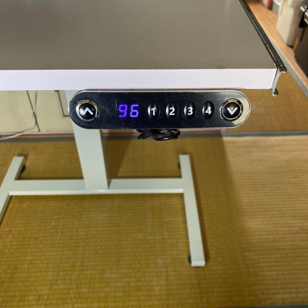 BilBil デスク 電動式 テーブル パソコンラック 電動昇降式机 ホワイト