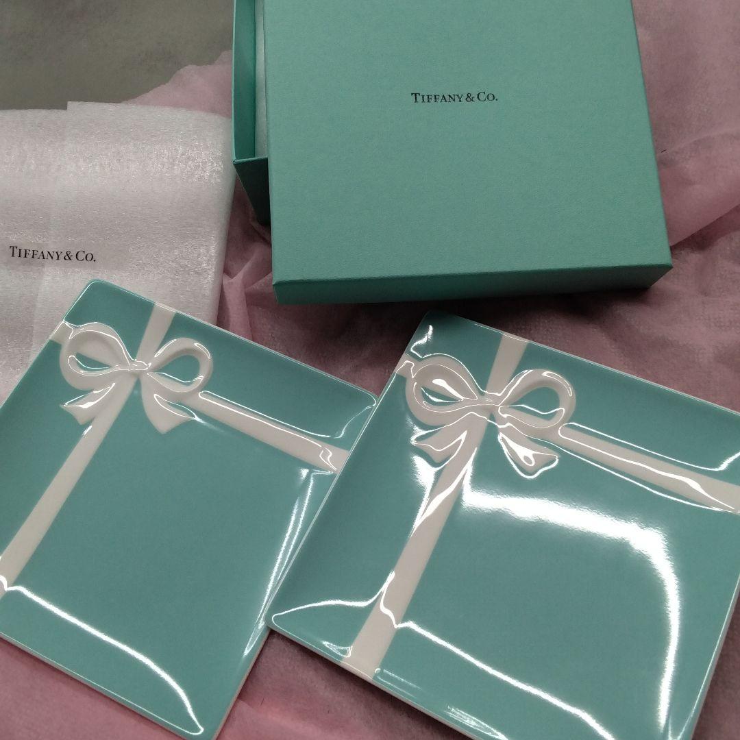 新品未使用品　ティファニー ブルーリボン デザートプレート