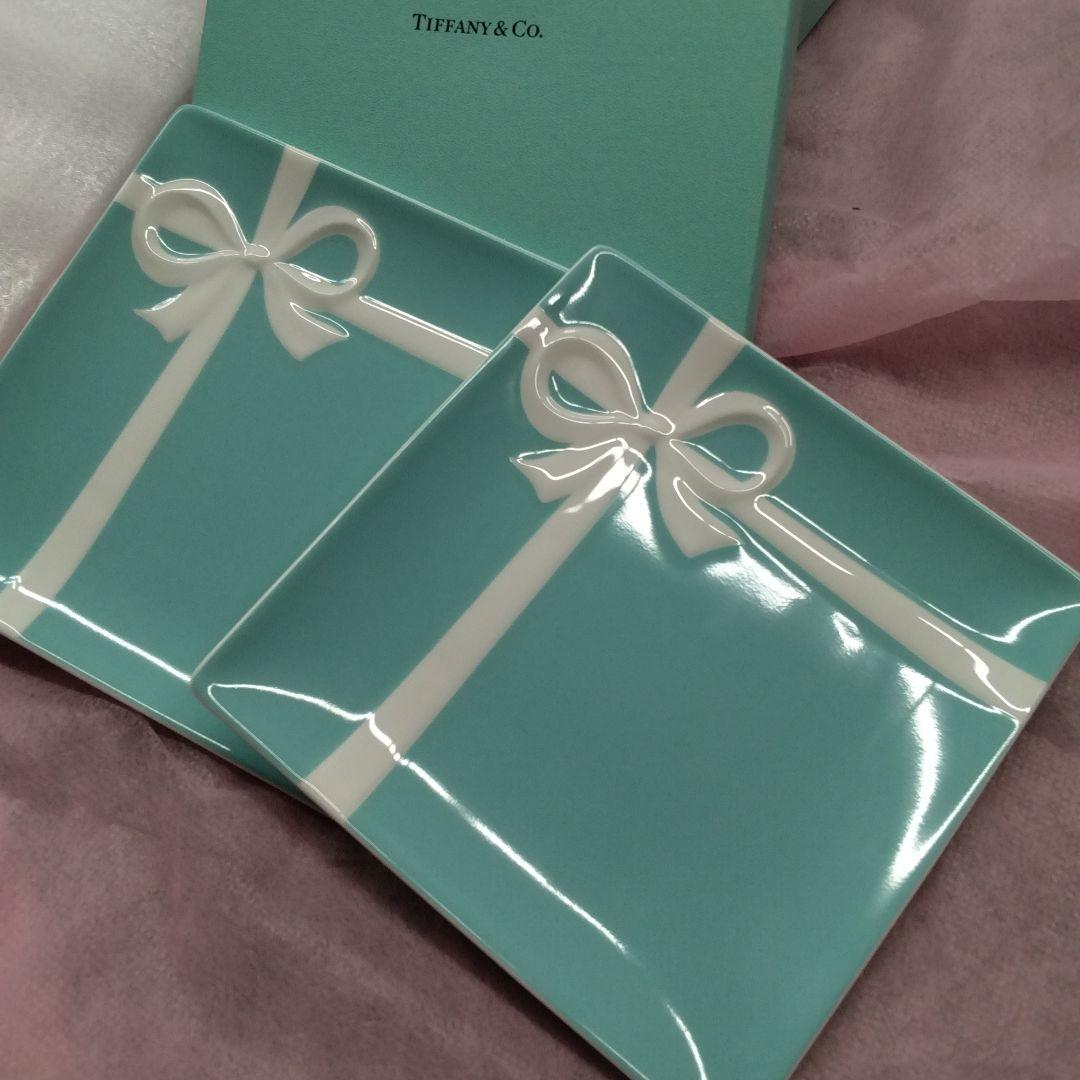 新品未使用品　ティファニー ブルーリボン デザートプレート