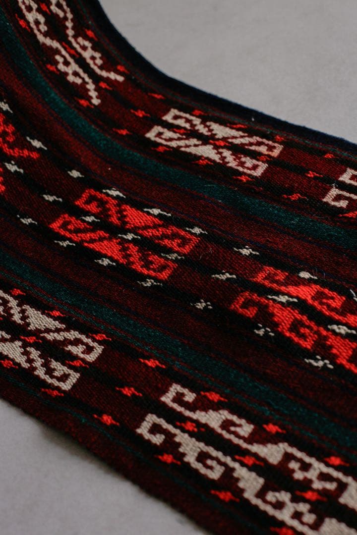 189cm×32cm キリムラグ　ランナーラグ　ネイティブ柄　アジアン　コットン