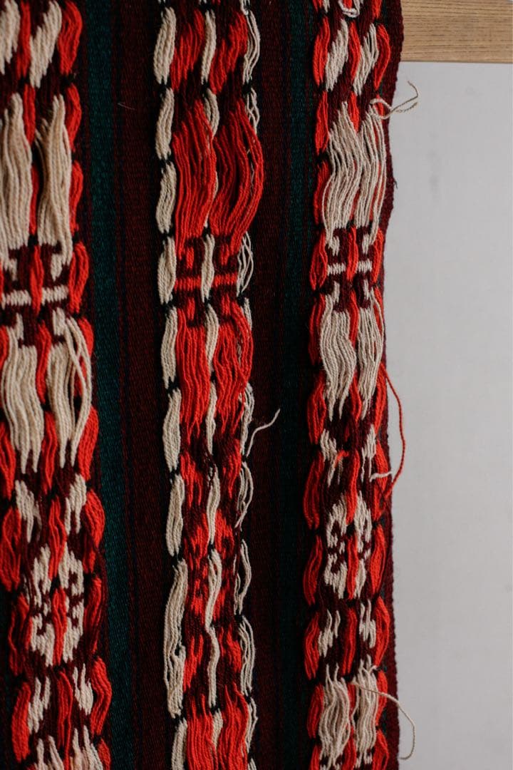 189cm×32cm キリムラグ　ランナーラグ　ネイティブ柄　アジアン　コットン