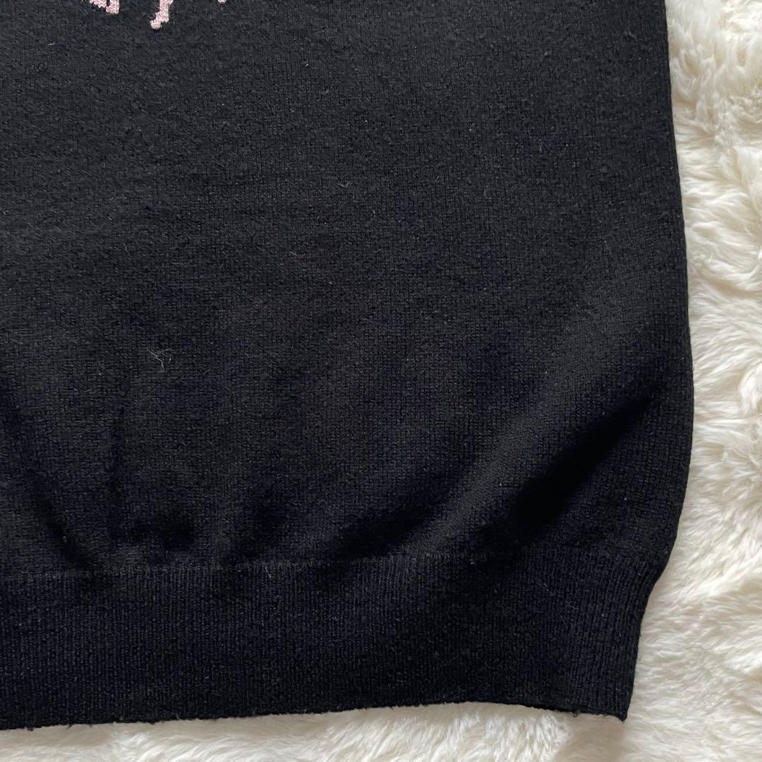 極美品✨ラルフローレン 黒タグ カシミヤ100% ビッグポニー ニット M 黒