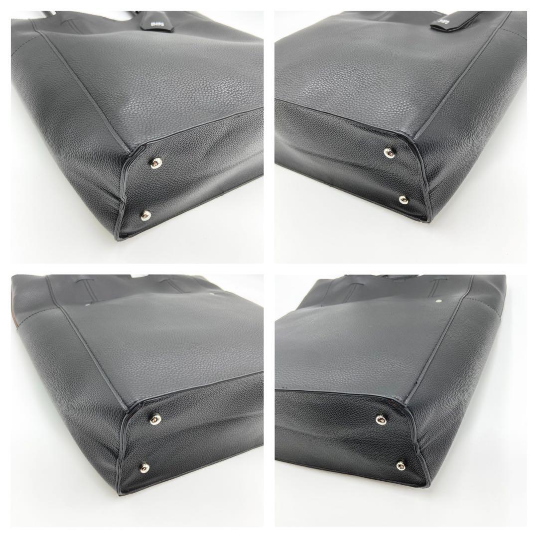 未使用級　SHIPS ヴァーティカル トートバッグ　メンズ　レザー　ブラック