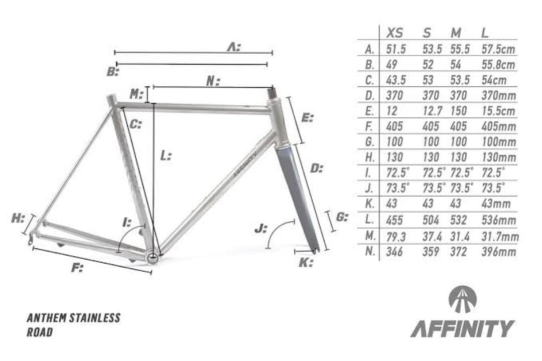 AFFINITY ANTHEM ロードバイクフレーム ブルーラグ ピストブランド