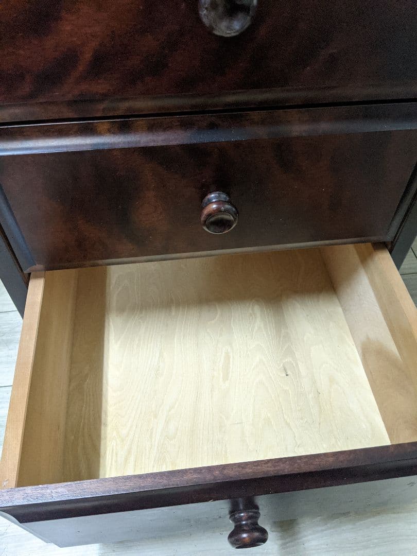 民芸調 スリム チェスト 縦長箪笥 整理タンス 収納 和家具 和モダン ６段