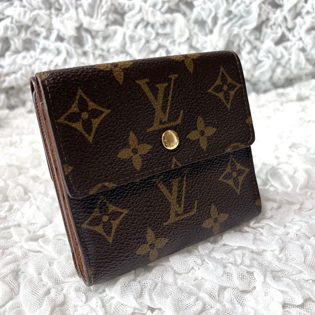 ポルトモネビエカルトクレディ　Wホック　ルイ・ヴィトン 三つ折り財布 ブラウン