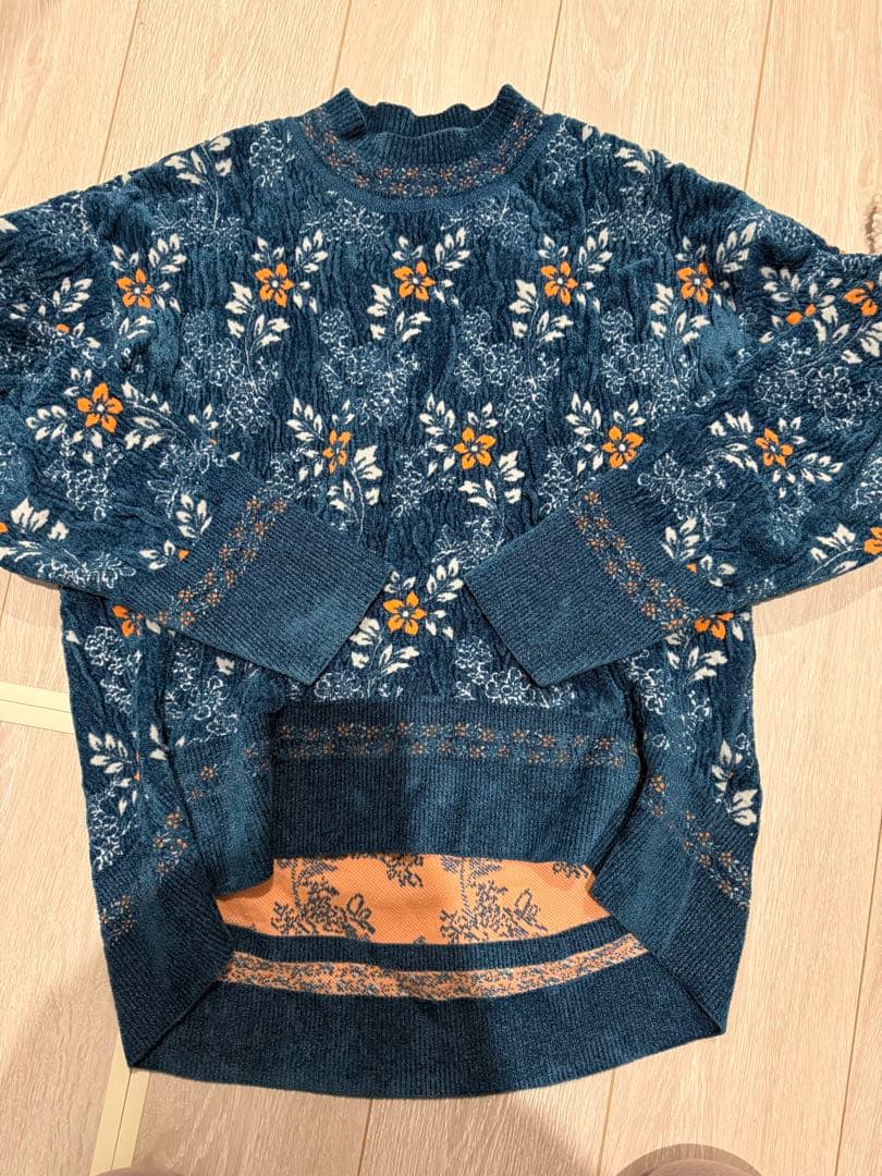 mame ニット　ブルー