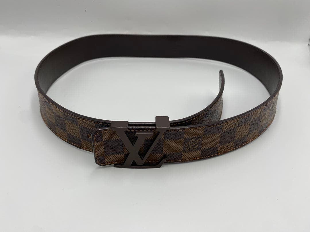 美品‼️ルイヴィトン LOUIS VUITTON ベルト ブラウン　茶　ダミエ
