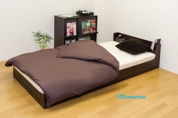 【時間指定不可】　コンセント付きローベッド　BK/DBR