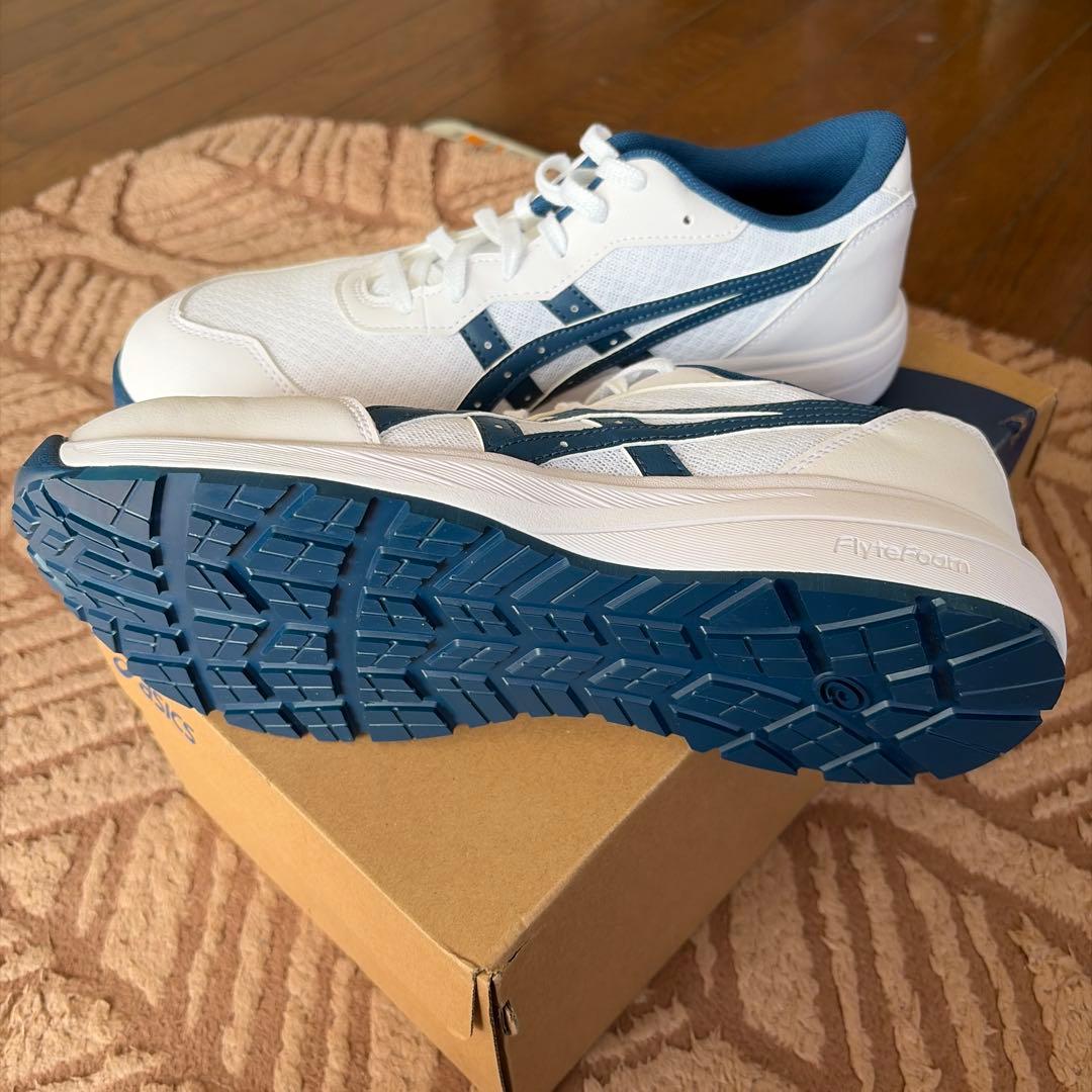 asics 安全靴 ホワイト/ネイビー