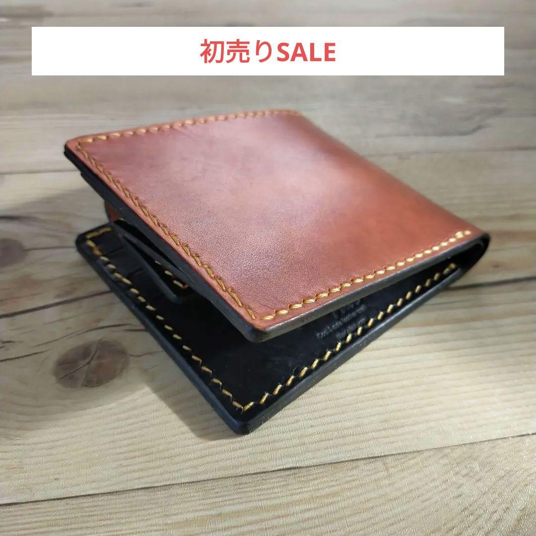 本革 財布 レザー ヌメ革 ハンドメイド 初売り