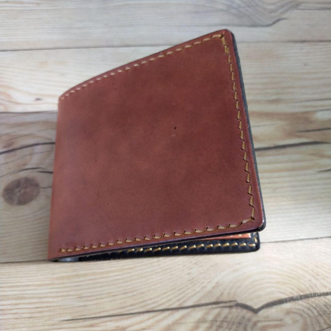 本革 財布 レザー ヌメ革 ハンドメイド 初売り