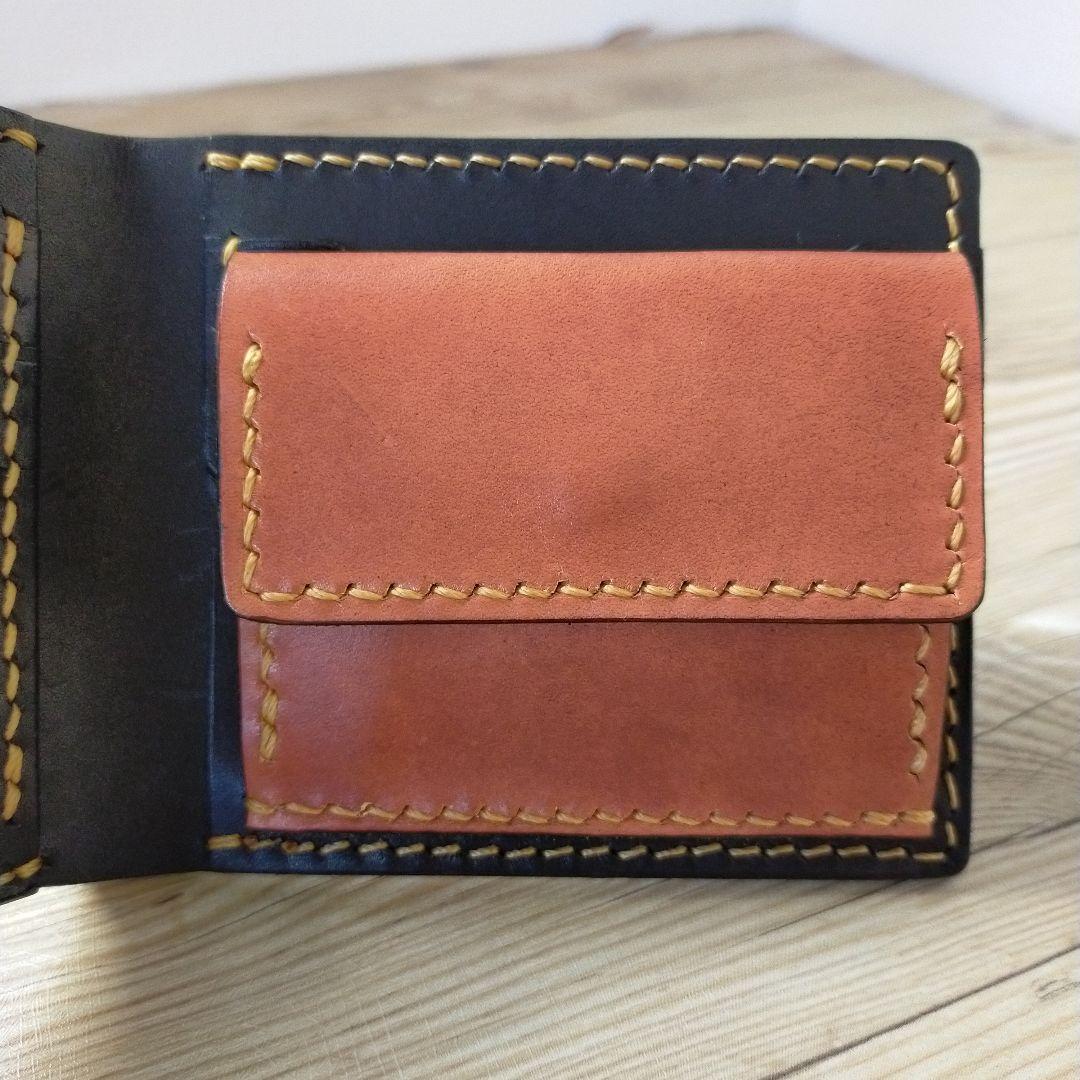 本革 財布 レザー ヌメ革 ハンドメイド 初売り